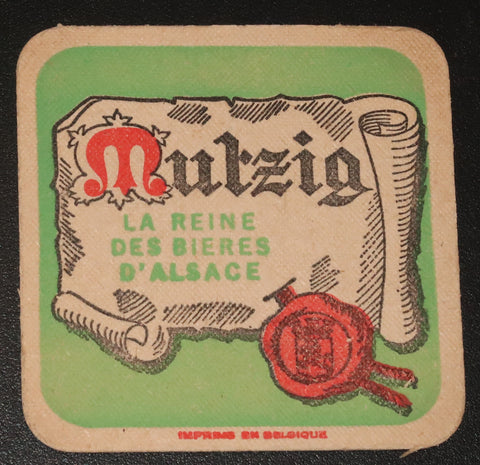 Ancien sous bock de la brasserie Mutzig bière d'Alsace