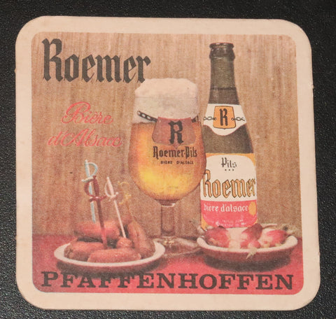 Ancien sous bock de la brasserie Roemer bière d'Alsace