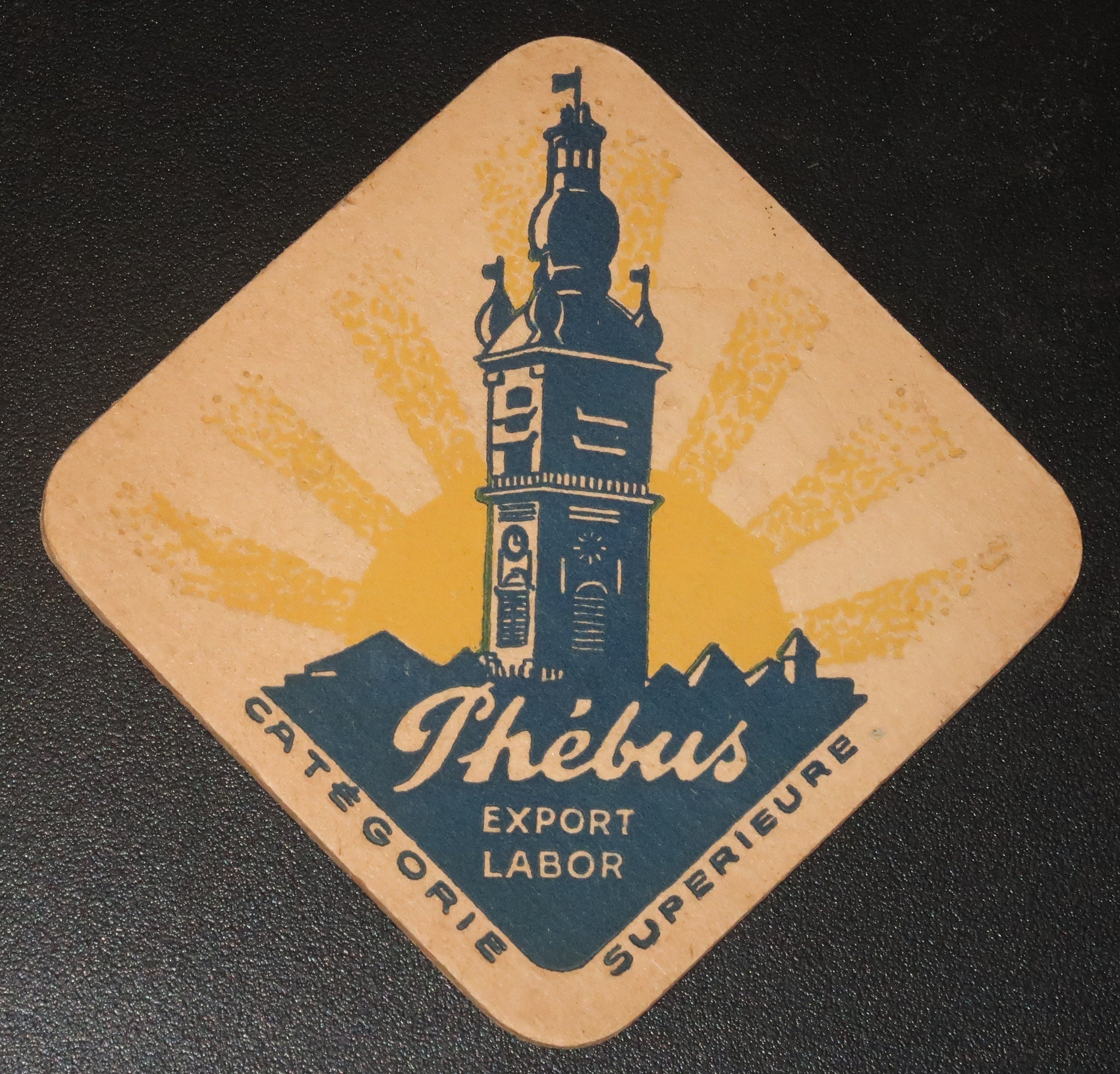 Ancien sous bock de la brasserie Phébus bière export Labor